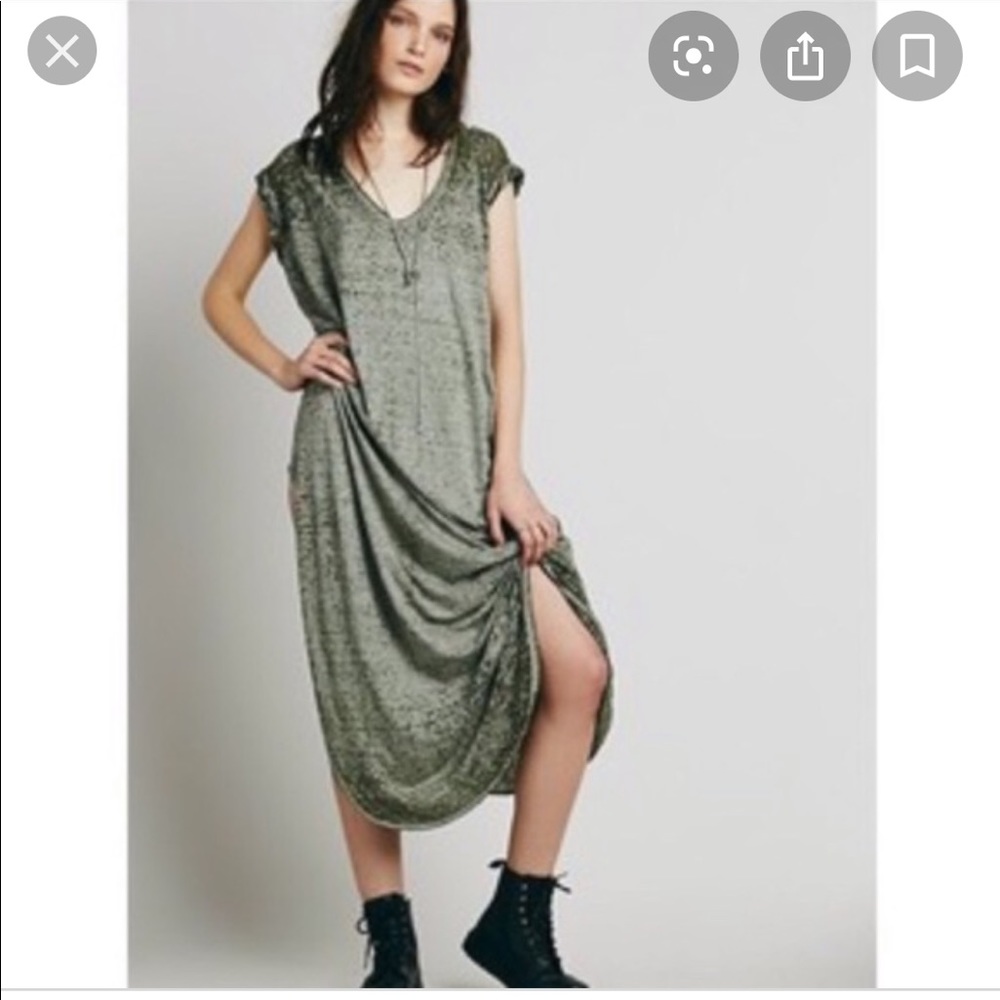 Free People Keep Me Maxi T Shirt Dress